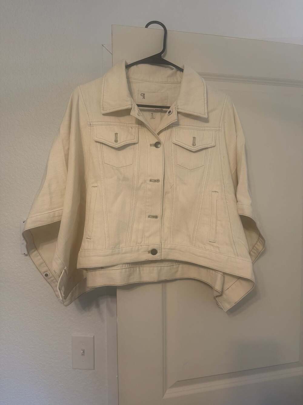 Pilcro Weston Regenerative Cotton Denim Cape Jacket